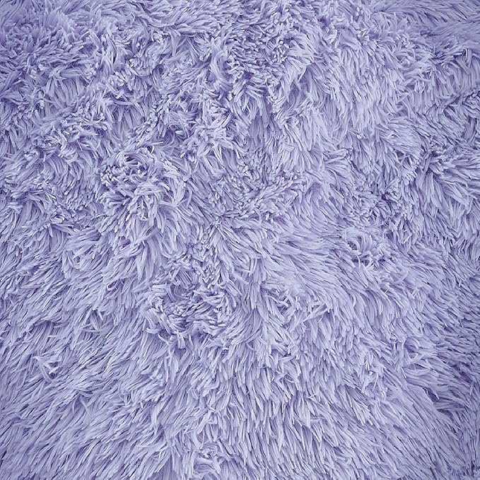 Best Friends by Sheri The Original Calming Donut Dog Bed for Medium Dogs up to 45 lbs, Shag Faux Fur, Lavender, 30" x 30"