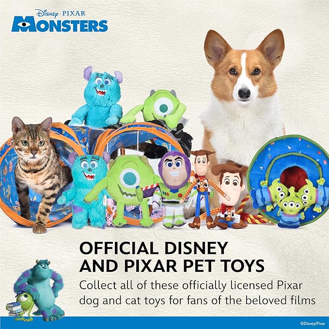 Disney for Pets Pixar’s Sulley Plush Dog Toy 6in Pixar Dog Toys | Plush Toy for Dogs Inspired by Sulley from Pixar’s Monsters, Inc. with Squeaker