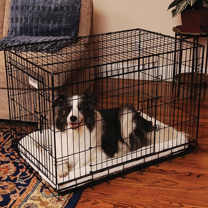 Precision Pet Products Two Door Great Crate Wire Dog Crate, 42 Inch, For Pets 70-90 lbs, With 5-Point Locking System