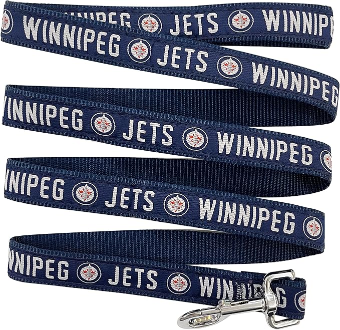 Pets First NHL Winnipeg Jets Leash for Dogs & Cats, Large. - Walk Cute & Stylish! The Ultimate Hockey Fan Leash!, 6 ft Long x 1 in Width, WIN-3031-LG