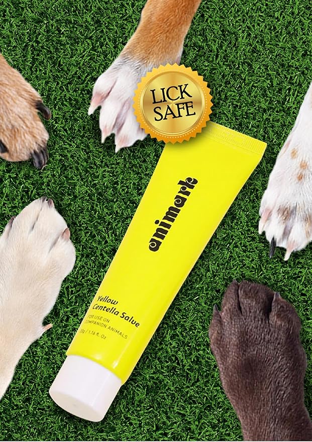 Yellow CENTELLA Salve – Hot Spot & Wound Care Ointment for Dogs, Cats & Small Animals – Lick-Safe, Fast-Acting, Steroid-Free, Natural Healing Balm for Cracked Paws & Skin Irritation, 1.16 oz