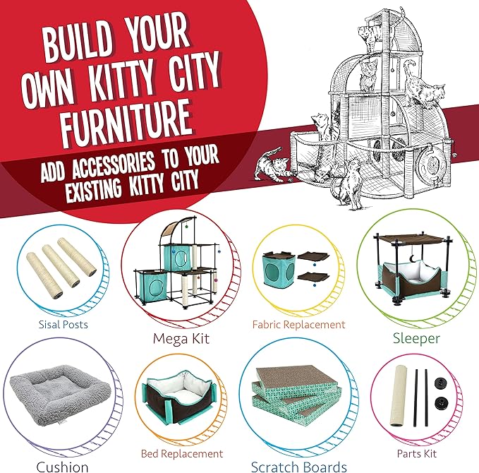 Kitty City Cube and Platforms (Textile Replacement)
