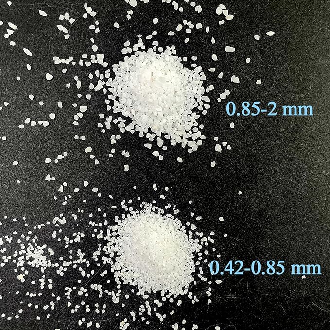 FANTIAN 20 lbs Aquarium White Sand, 0.8-2 mm Small Aquarium Gravel for Fish Tank. Decorative Sand for Aquarium, Paintings, Plants Potted, Fire Pits, Candle, Vase and Crafts