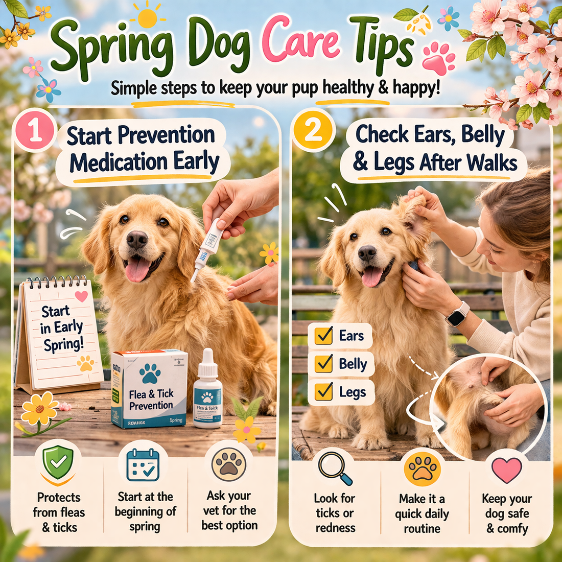🐜 Tip 3: Stay Ahead of Fleas, Ticks, and Outdoor Pests