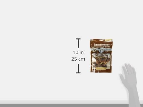 SmartBones Triple Flavor Dumbbells with Peanut Butter,Rawhide-Free Chews for Dogs,(Pack of 20)