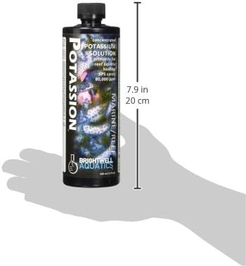 Brightwell Aquatics Potassion High-Strength Ionic Potassium Supplement for Reef Aquariums Supports Coral Growth & Color Enhances SPS LPS Invertebrate Health, 500 ml