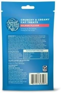 Special~Kitty Crunchy and Creamy Cat Treats Salmon Flavor, 3 oz Pack of 4