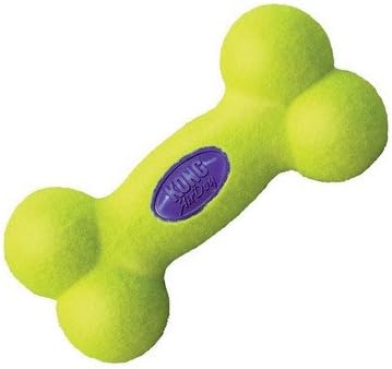KONG Air Squeaker Yellow Bone Dog Toy [Set of 2] Size: Large