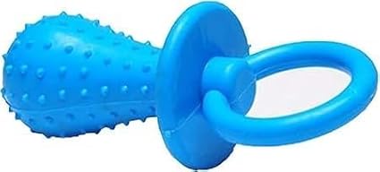Blue Dog Pacifier,Chew Toys,Mini Bite Resistant Bell Shape Rubber Pacifier,Pet Dog Puppy Molar Chew Training Toy,Bell Chewing Playing Training Toys for Pet Puppy Cat Supplies 1 Piece