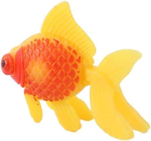 3 Pack Orange Artificial Moving Aquarium Ornaments - Goldfish and Orange Fish Thematic Decor for Fish Tank Aquarium Décor Thematic Ornaments Fish & Aquatic Pets