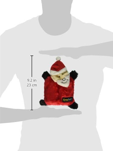 ZippyPaws Holiday Squeakie Pad Santa Squeaky No Stuffing Plush Dog Toy
