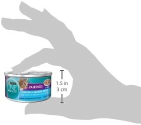 Purina ONE Natural, High Protein Cat Food, Chicken and Salmon Recipe in Sauce - (Pack of 24) 3 oz. Pull-Top Cans