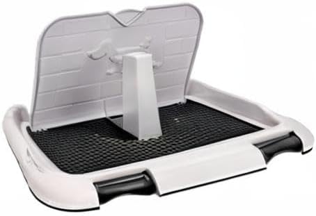 KIMISS Dog Toilet for Home, Indoor Puppy Training Toilet, Cat Potty Fence, Scheduled Urination Potty Tray, Dog Litter Box (Black, 18.3 x 13.9 x 9.3 inches)