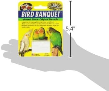 Zoo Med Mineral Block Original Formula Banquet Bird Food, 1-Ounce