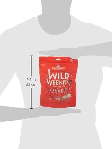 Stella & Chewy's Freeze-Dried Raw Wild Weenies Dog Treats - High-Protein Training Treats for Dogs & Puppies - All-Natural Red Meat Recipe with 97% Meat & Organs - USA Made - 3.25 oz Bag (Pack of 2)