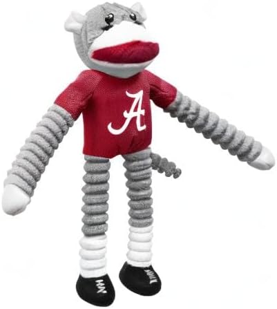 Littlearth NCAA Unisex NCAA Sock Monkey and Flying Disc Pet Toy Combo Set