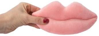 Pink Lips Plush Fetch Dog Toy Pet-Safe, Machine-Washable Material with Squeaker for Bonding, Play Time, Mental Stimulation, Exercise, Training, & More