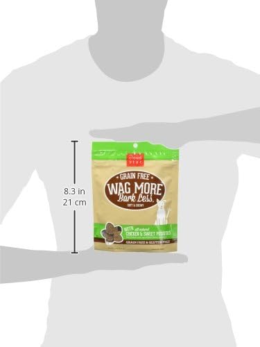 Cloud Star Wag More Bark Less - Dog Treats - Soft Chews - Grain Free Chicken & Sweet Potato - 5 oz Pouch