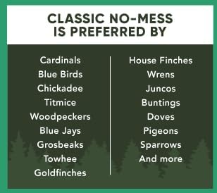 Bird Pro Classic No-Mess Wild Bird Seed – Premium Shell-Free Blend with Nuts, Sunflower Chips & Cranberries – Clean Feeding for Backyard Birds (18 Pounds)