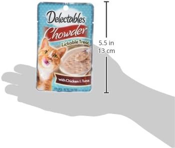 Delectables Hartz Chowder Lickable Wet Cat Treats for Kitten,Adult & Senior Cats,Chicken & Tuna,1.4 Ounce,(Pack of 24)