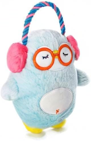 HugSmart Pet – Melody Bros | Squeaky Plush Rope Tug Dog Toy with Less Stuffing - Penguin