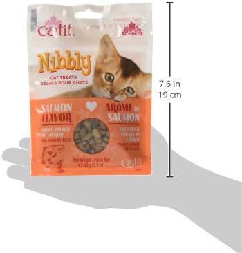 Catit Nibbly Cat Treats, Healthy Baked Treats, Salmon, 3.2 Oz (Pack of 2)
