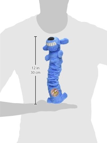 Multipet 47832 Bungee Scrunchy Loofa Squeak Dog Toy, 12-Inch, Assorted Color