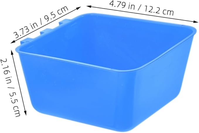 GANAZONO 6pcs Rabbit Food Bowl and Bird Water Cup Set Hanging PET Feeding Bowls for Small Animals Sturdy 12.5 * 9.5 * 6CM Suitable for Bird Cage and Rabbit Hutch