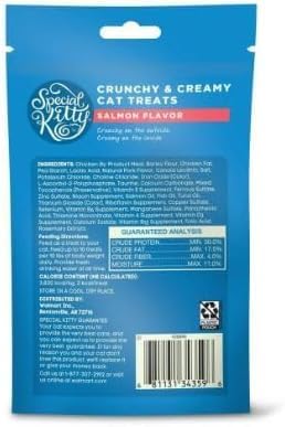 Special~Kitty Crunchy and Creamy Cat Treats Salmon Flavor, 3 oz Pack of 4