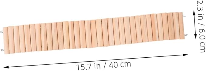 2pcs Crafted Wood Pet Ladder Bridge Safe Climbing Toy for Hamsters Chinchillas Bird Cage Ladder Accessory