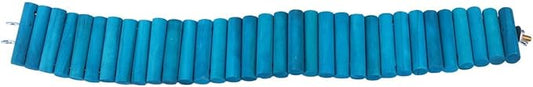 Hamster Ladder and Parrot Wooden Climbing Ladder with Round Wood Planks, 6X50Cm Sky-Blue Soft Climb for Small Pets and Birds Cage Accessories