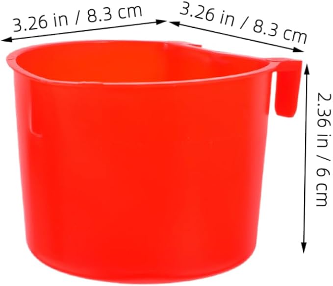 8pcs Hanging Bird Cage Bowl Sturdy Pet Feeder Cup for Rabbits Birds Small Animals Easy Install and Remove