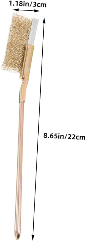 Garneck 1set Bird Cage Cleaner Brush Handle Steel Bristles for Thorough Cleaning of Nests Feeders and Accessories for Parrots and Animals