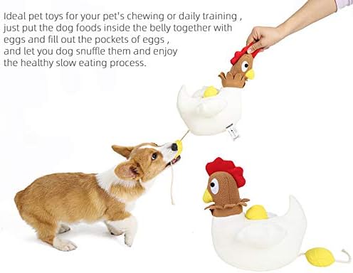 Pet Snuffle Mat for Dogs Cats Boredom, Dog Educational Sound Toys, Interactive Feed Game Toys, Encourages Natural Foraging Skills for Cats Dogs, Stress Relief, be Smarter (Hen Lay Eggs)