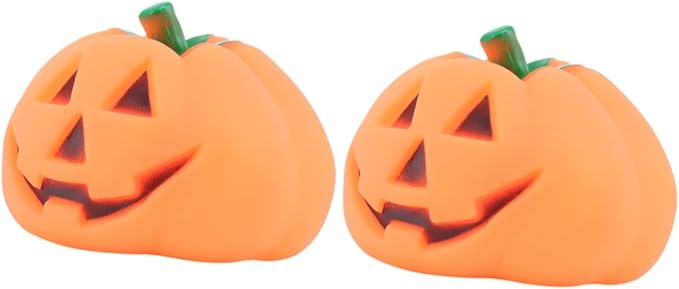 ABOOFAN 6 Pcs Halloween Toys Lighted Pumpkin Dogs Teething Toy Stuffed Animals for Babies Aggressive Chewers Toy Cat Chewing Toy Talking Pumpkin Black Pumpkins Infant Toy Ghost Pet Baby