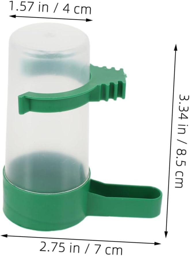 20pcs Spillproof Bird Water Dispenser for Parrots and Small Birds Easy to Clean Automatic Waterer Cups for Quail and Parakeets Cage Water Container