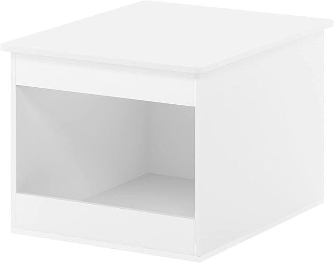 Furinno Peli Top Opening Litter Box Enclosure, Solid White