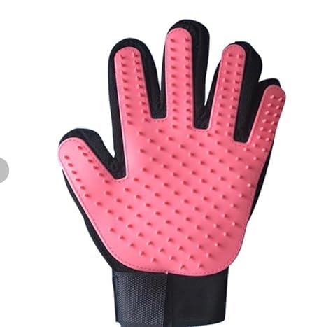 180 Nail Pet Cleaning Supplies Hair Removal Brush Rolled Cat Gloves True Bath Massage Comb Pet Gloves (1 Pair) (pink)