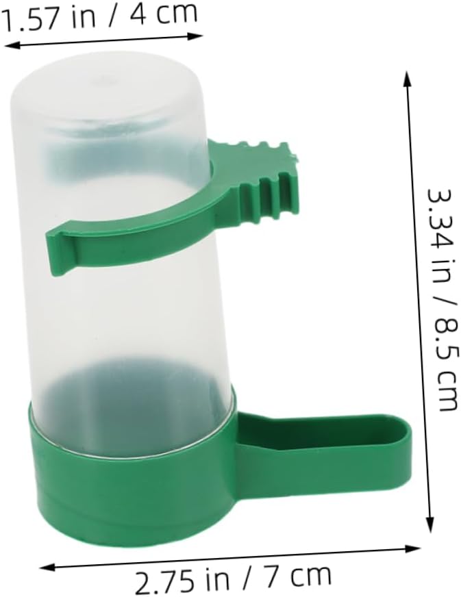 Healifty 20pcs Automatic Bird Water Dispensers for Small Birds Parrots Antispill Design Easy to Clean Water Bowls Pet Drinkers