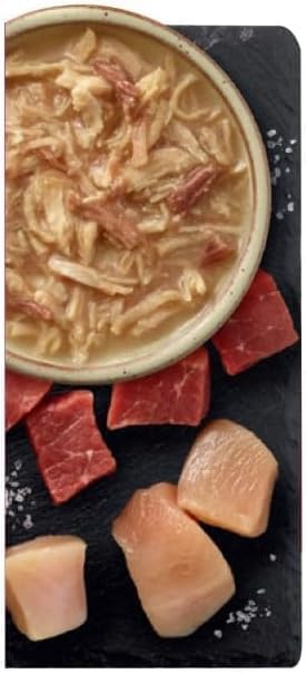 P'ure B'alance Classic Starters Cat Treats, Shredded Chicken & Beef in Broth│1.4oz - 5 Pouches Each in a Box - (Box of 4).