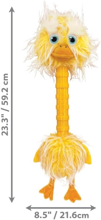 KONG Cruncheez Stretch Birds XL with Long Squeaky Neck - for Medium and Large Dogs