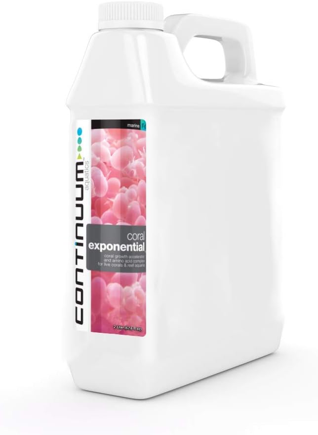 Continuum Aquatics Coral Exponential - Coral Growth Accelerator & Amino Acid Complex for Live Corals & Reef Aquaria, 2 Liter