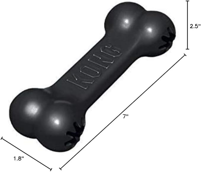 Kong Dog Goodie Bone Extreme (Large Pack of 2, Black)