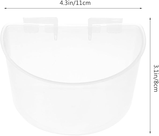 Toyvian 8pcs Hanging Pigeon Feeding Bowls Plastic Bird Cage Cups Water Bowls Large for Pigeon Bird Rabbit Cage Use