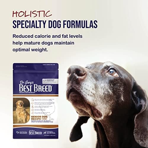 Best Breed Dr. Gary's Senior Dog Recipe, Reduced Calorie Dry Dog Food for Senior & Overweight Dogs, All Breeds, 13 lb. Bag
