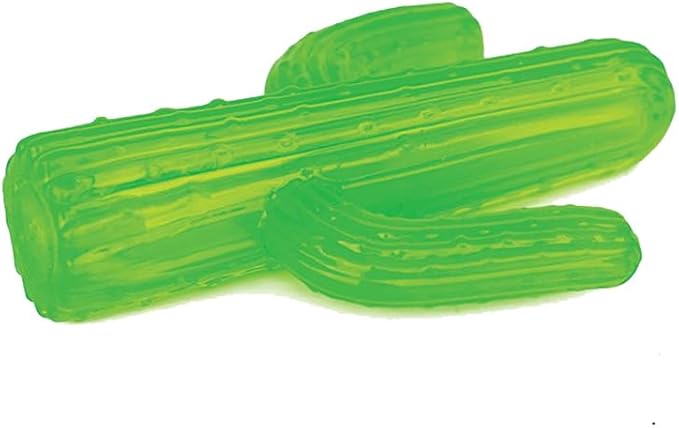 ZippyPaws ZippyTuff Dog Chew Toy - Durable Rubber Chew Toy, Puppy Teething Toys, Tough & Squeaky Toys for Small, Medium, & Large Dogs, Flexible TPR Material - Cactus