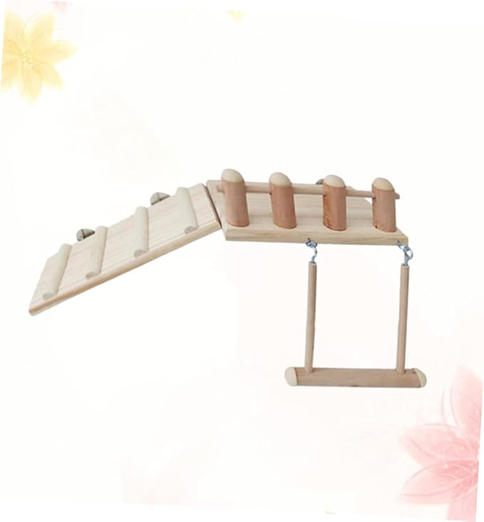 HANABASS Hamster Swing Ladder Set Interactive Toys for Small Pets Bird Cage Accessory Durable and Fun for Hamster Parrot