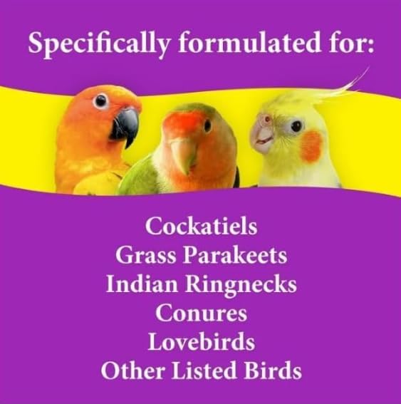 3-D Pet Products Premium Cockatiel Mix Bird Food Seeds, with Probiotics ~ 9 Lb Bag ~ 1 Pack.