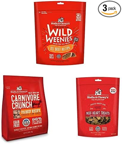 Stella & Chewy's Beef Treats, 3 Item Bundle (Single Animal Protein)