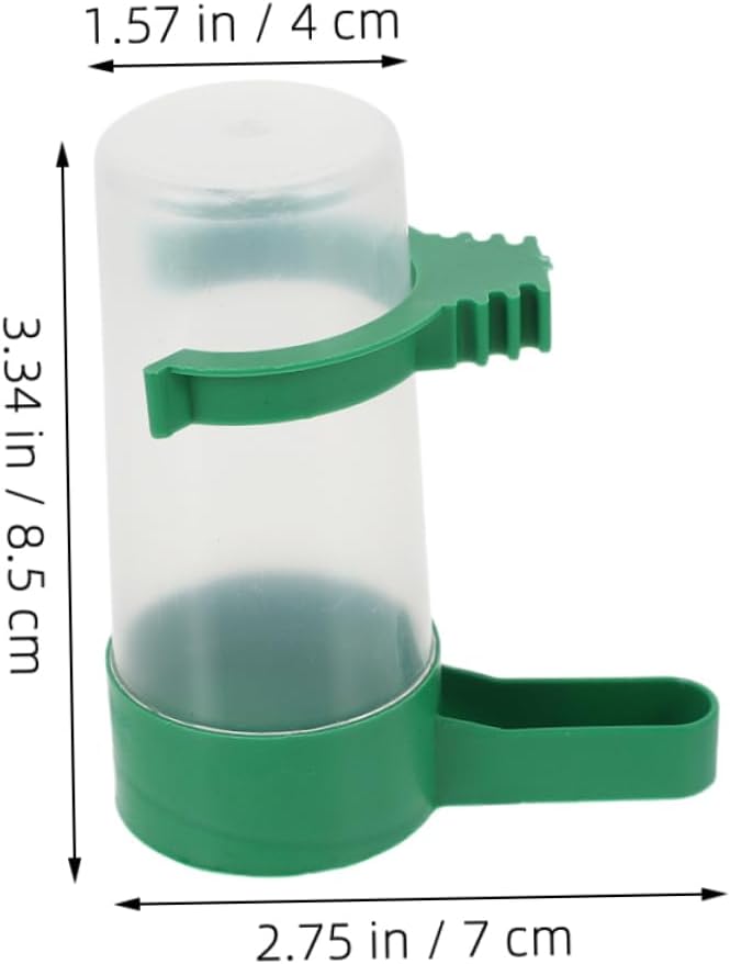 Healifty 20pcs Automatic Bird Water Dispensers for Small Birds Parrots Antispill Design Easy to Clean Water Bowls Pet Drinkers